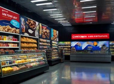 High-resolution LED display board for impactful advertising