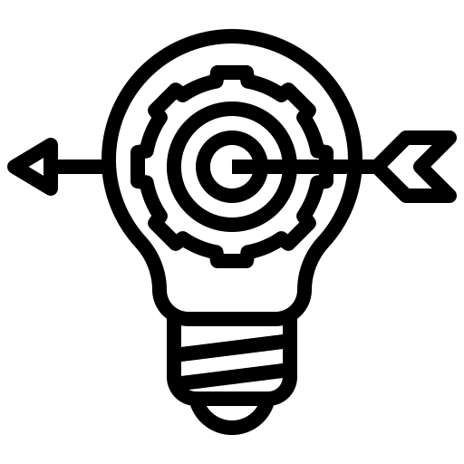 Creative idea and branding strategy icon